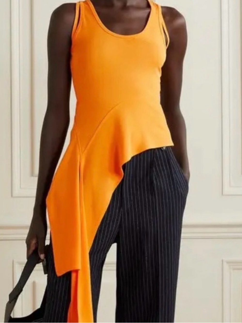 Helmut Lang Asymmetrical side tie top